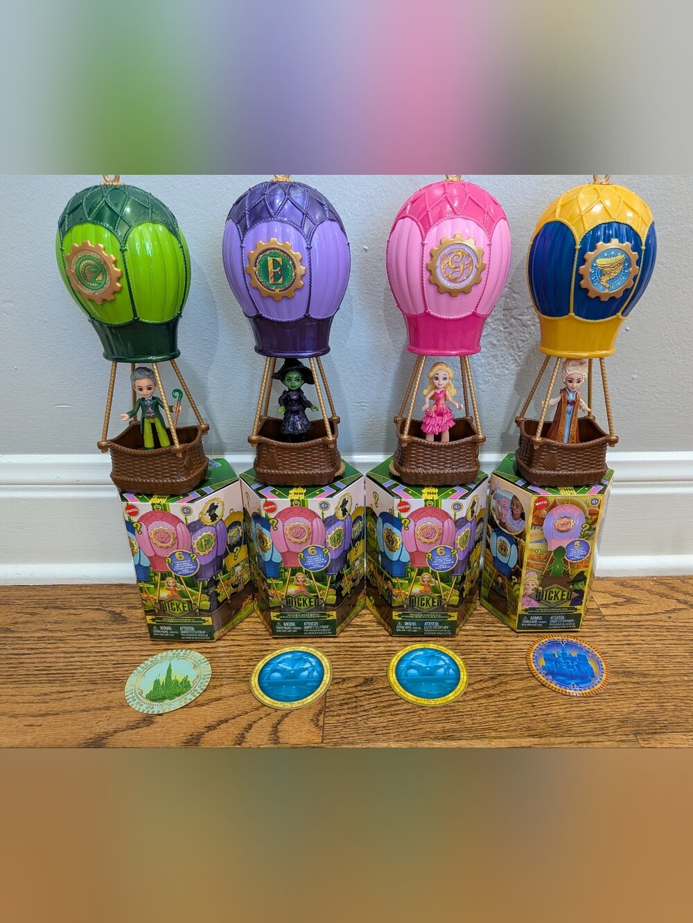 NEW Set of 4 Wicked Ozian balloons with figures & accessories blind boxes glinda